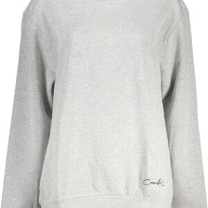 CAVALLI CLASS GRAUES SWEATSHIRT MIT REISSVERSCHLUSS FÜR DAMEN