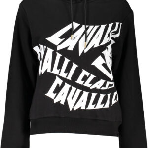 CAVALLI CLASS SCHWARZES SWEATSHIRT OHNE REISSVERSCHLUSS