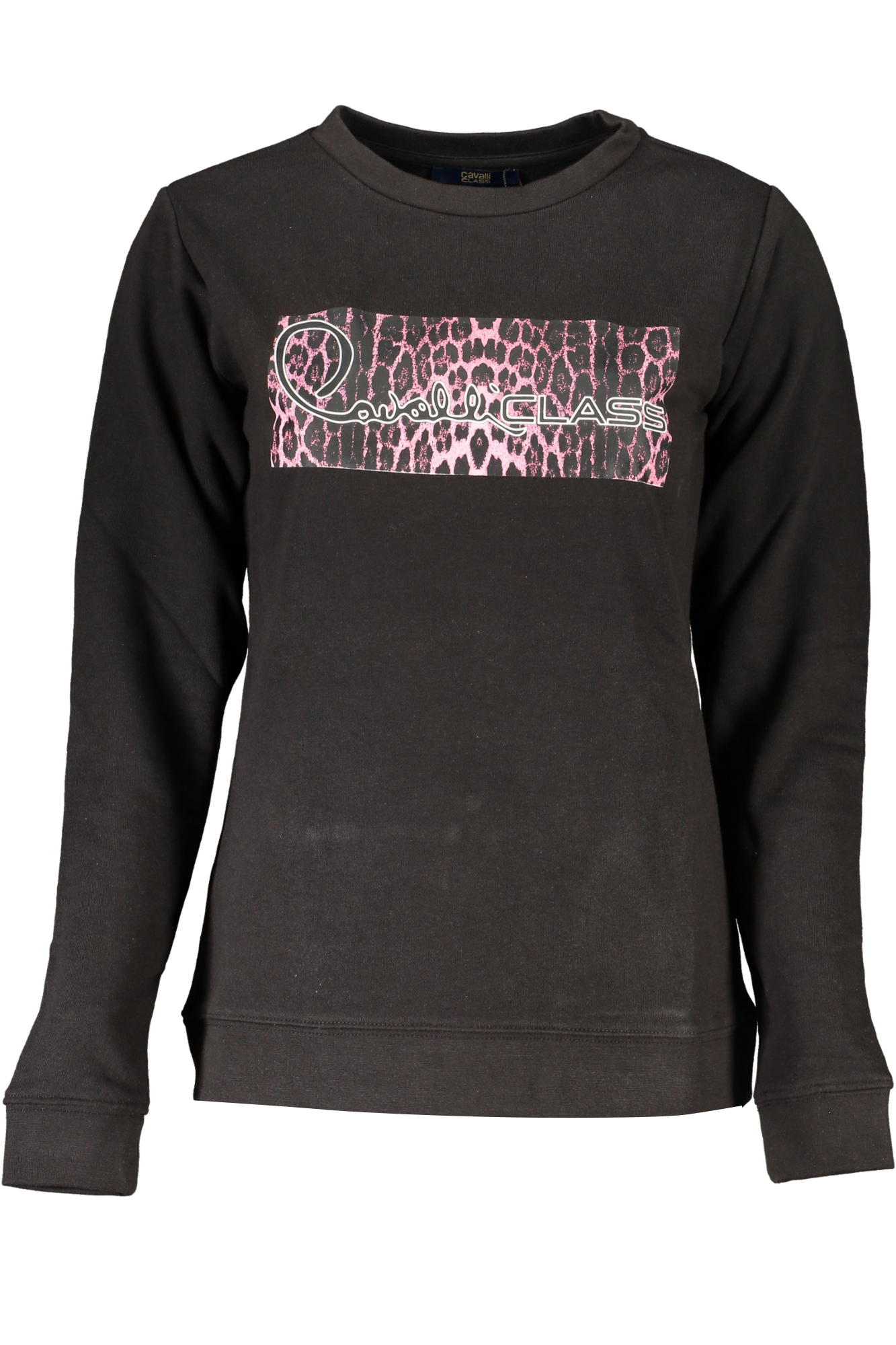 CAVALLI CLASS DAMEN-SWEATSHIRT MIT REISSVERSCHLUSS SCHWARZ