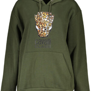 CAVALLI CLASS DAMEN-SWEATSHIRT MIT REISSVERSCHLUSS GRÜN