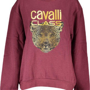 CAVALLI CLASS DAMEN-SWEATSHIRT OHNE REISSVERSCHLUSS LILA