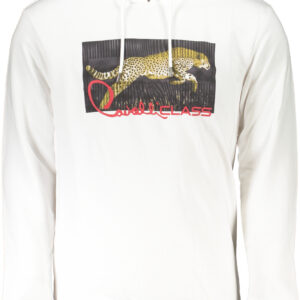 CAVALLI CLASS WEISSES SWEATSHIRT FÜR HERREN MIT REISSVERSCHLUSS