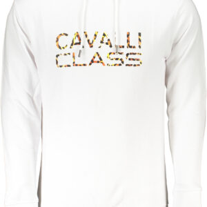 CAVALLI CLASS WEISSES SWEATSHIRT FÜR HERREN MIT REISSVERSCHLUSS