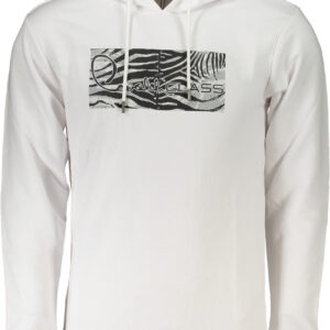 CAVALLI CLASS WEISSES SWEATSHIRT FÜR HERREN MIT REISSVERSCHLUSS