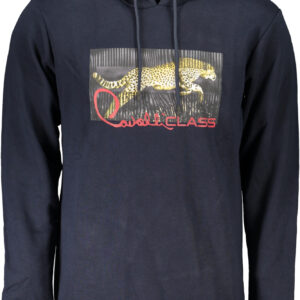 CAVALLI CLASS BLAUES SWEATSHIRT FÜR HERREN MIT REISSVERSCHLUSS