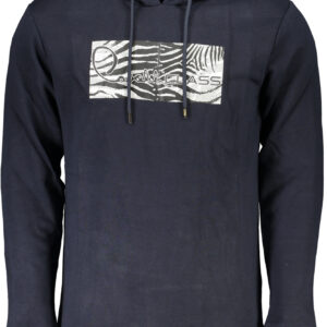 CAVALLI CLASS BLAUES SWEATSHIRT FÜR HERREN MIT REISSVERSCHLUSS