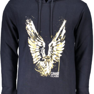 CAVALLI CLASS BLAUES SWEATSHIRT FÜR HERREN MIT REISSVERSCHLUSS