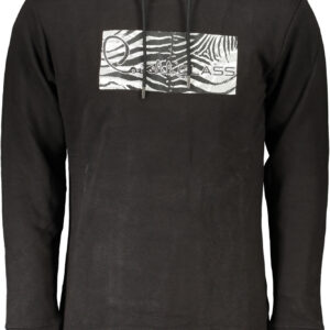 CAVALLI CLASS SCHWARZES HERREN-SWEATSHIRT MIT ZIP-OUT