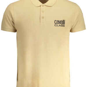 CAVALLI CLASS HERREN-KURZÄRMELIGES POLOSHIRT BEIGE