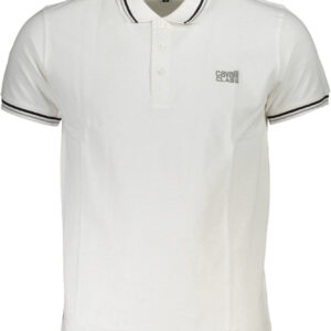 CAVALLI CLASS POLO KURZARM HERREN WEISS