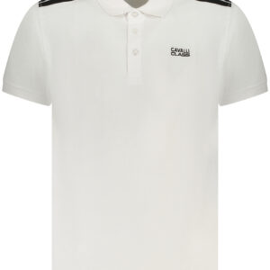 CAVALLI CLASS POLO KURZARM HERREN WEISS
