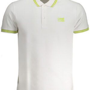Weißes, kurzärmliges Herren-Poloshirt der Cavalli-Klasse