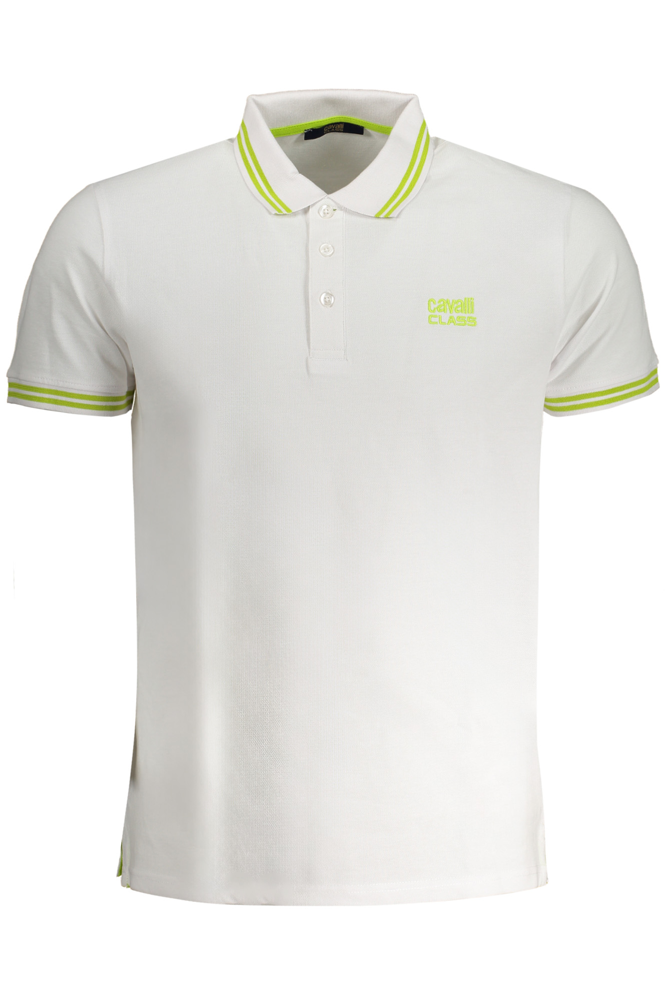 Weißes, kurzärmliges Herren-Poloshirt der Cavalli-Klasse