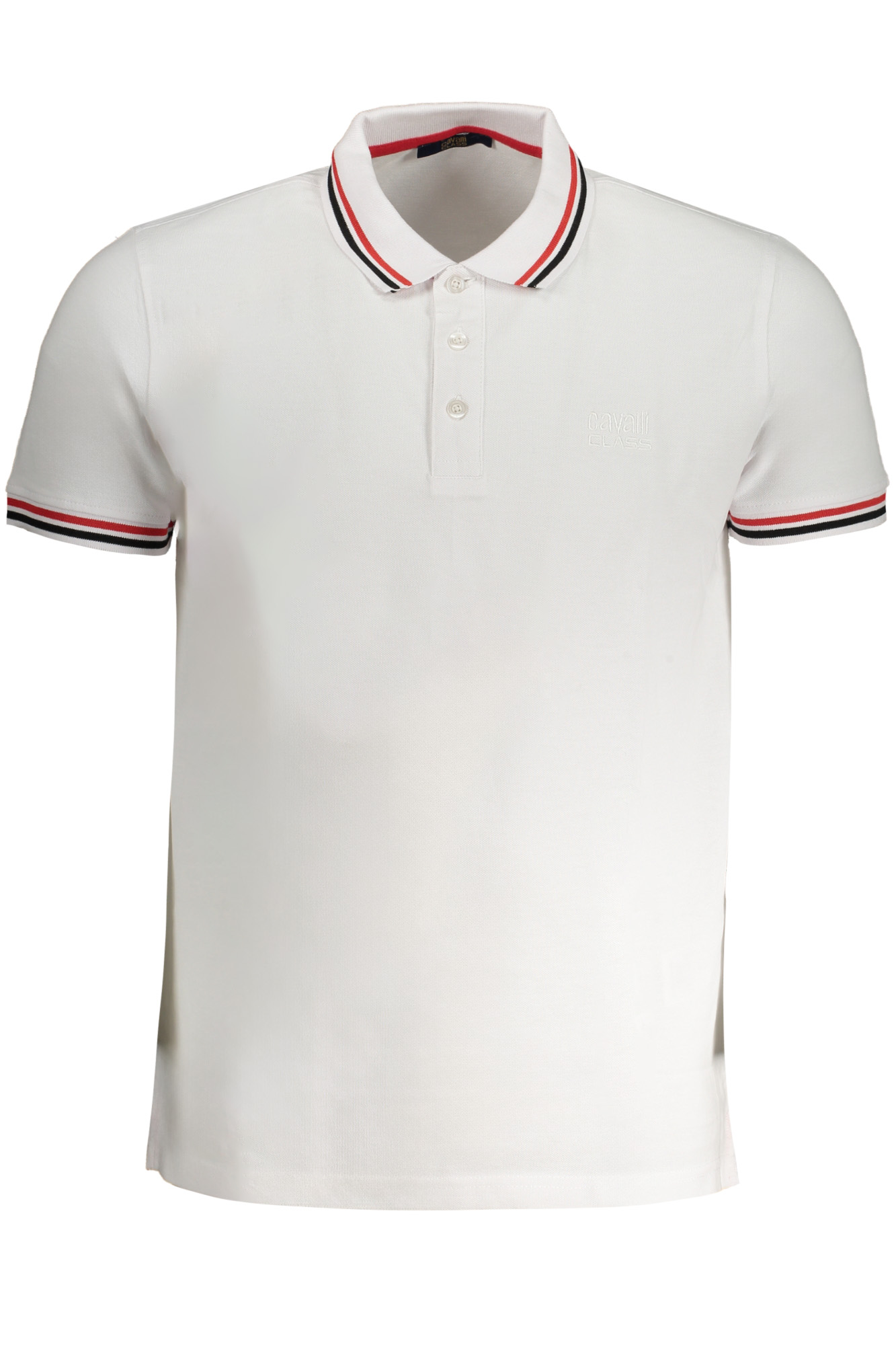 Weißes, kurzärmliges Herren-Poloshirt der Cavalli-Klasse
