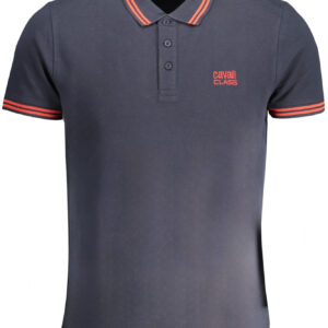 CAVALLI CLASS HERREN-KURZÄRMELIGES POLOSHIRT BLAU