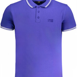 CAVALLI CLASS HERREN-KURZÄRMELIGES POLOSHIRT BLAU