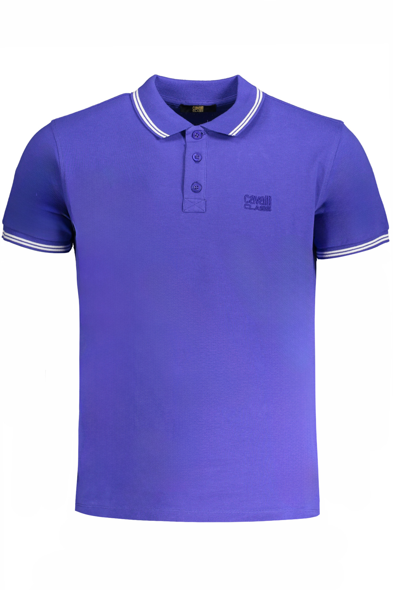 CAVALLI CLASS HERREN-KURZÄRMELIGES POLOSHIRT BLAU