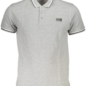 CAVALLI CLASS POLO KURZARM HERREN GRAU