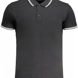 CAVALLI CLASS HERREN-KURZÄRMELIGES POLOSHIRT SCHWARZ