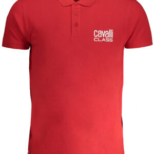 CAVALLI CLASS HERREN-KURZÄRMELIGES POLOSHIRT ROT