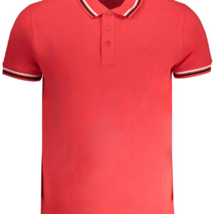 CAVALLI CLASS HERREN-KURZÄRMELIGES POLOSHIRT ROT