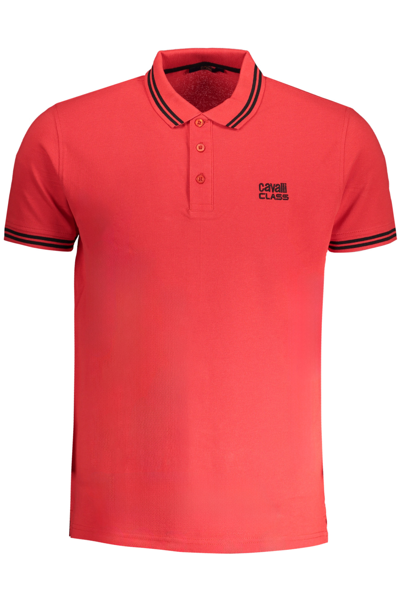 CAVALLI CLASS HERREN-KURZÄRMELIGES POLOSHIRT ROT