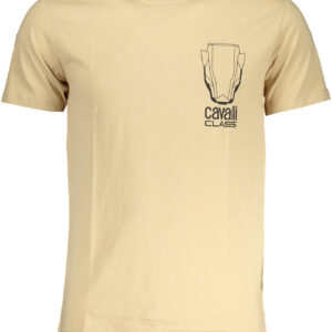 CAVALLI CLASS HERREN-KURZÄRMELIGES T-SHIRT BEIGE