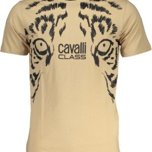 CAVALLI CLASS HERREN-KURZÄRMELIGES T-SHIRT BEIGE