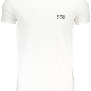 CAVALLI CLASS HERREN-KURZÄRMELIGES T-SHIRT WEISS