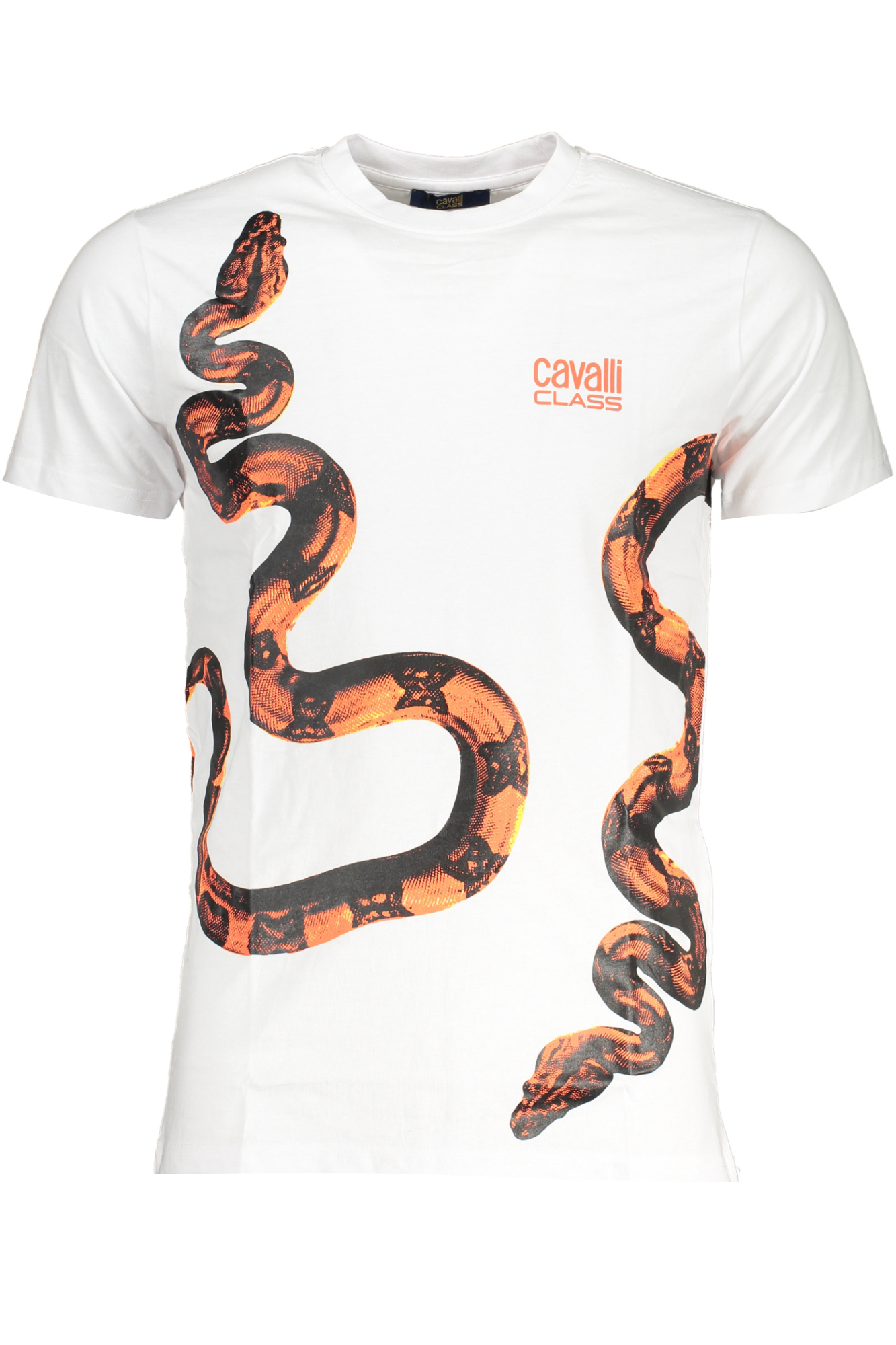 CAVALLI CLASS HERREN-KURZÄRMELIGES T-SHIRT WEISS