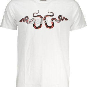 CAVALLI CLASS HERREN-KURZÄRMELIGES T-SHIRT WEISS