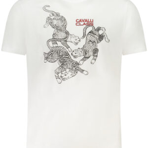 CAVALLI CLASS KURZARM-T-SHIRT HERREN WEISS