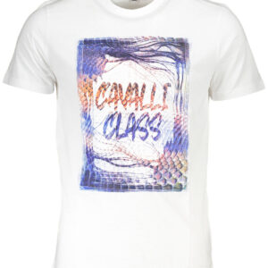 CAVALLI CLASS KURZARM-T-SHIRT HERREN WEISS