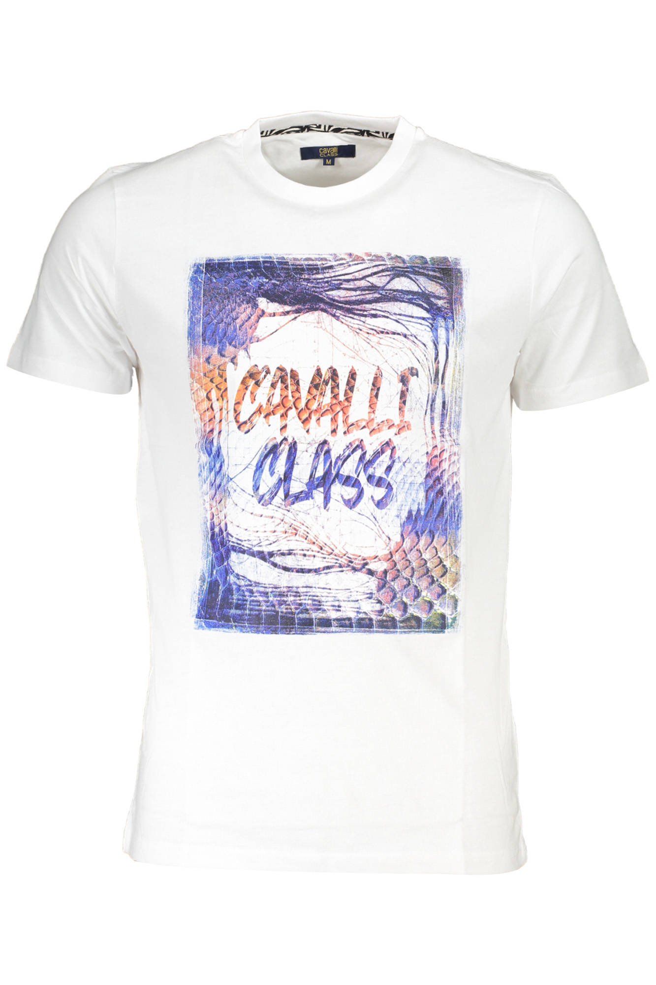 CAVALLI CLASS KURZARM-T-SHIRT HERREN WEISS
