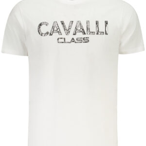 CAVALLI CLASS KURZARM-T-SHIRT HERREN WEISS