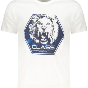 CAVALLI CLASS KURZARM-T-SHIRT HERREN WEISS