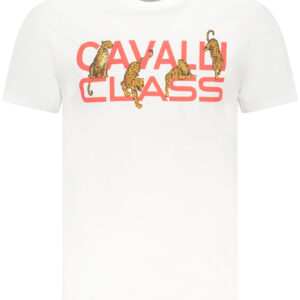 CAVALLI CLASS KURZARM-T-SHIRT HERREN WEISS