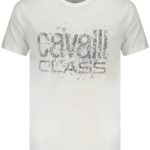CAVALLI CLASS KURZARM-T-SHIRT HERREN WEISS