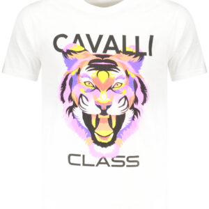 CAVALLI CLASS KURZARM-T-SHIRT HERREN WEISS