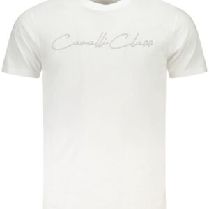 CAVALLI CLASS KURZARM-T-SHIRT HERREN WEISS