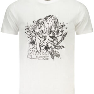 CAVALLI CLASS KURZARM-T-SHIRT HERREN WEISS