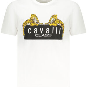 CAVALLI CLASS KURZARM-T-SHIRT HERREN WEISS