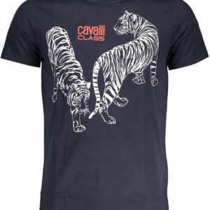 CAVALLI CLASS HERREN-KURZÄRMELIGES T-SHIRT BLAU