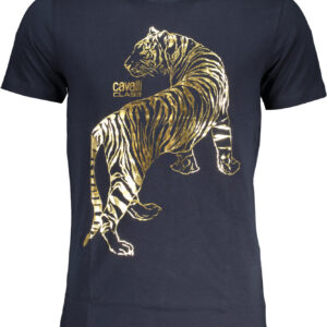 CAVALLI CLASS HERREN-KURZÄRMELIGES T-SHIRT BLAU