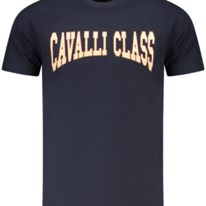 CAVALLI CLASS KURZARM-T-SHIRT HERREN BLAU
