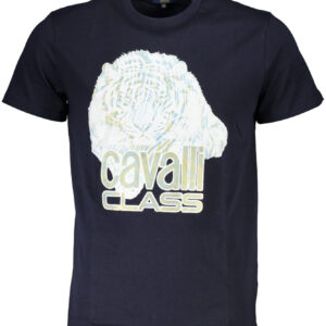 CAVALLI CLASS KURZARM-T-SHIRT HERREN BLAU