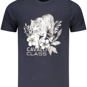 CAVALLI CLASS KURZARM-T-SHIRT HERREN BLAU