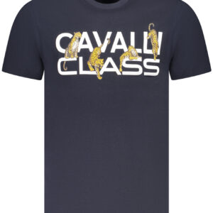 CAVALLI CLASS KURZARM-T-SHIRT HERREN BLAU