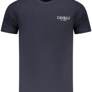 CAVALLI CLASS KURZARM-T-SHIRT HERREN BLAU