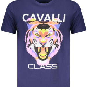 CAVALLI CLASS KURZARM-T-SHIRT HERREN BLAU